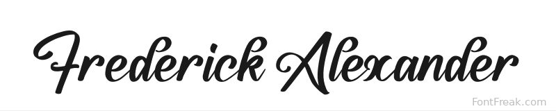 Frederick Alexander font preview