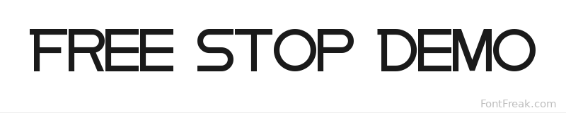 Free Stop Demo font preview