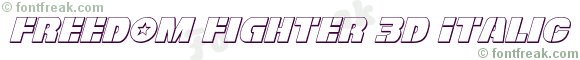 Freedom Fighter 3D Italic