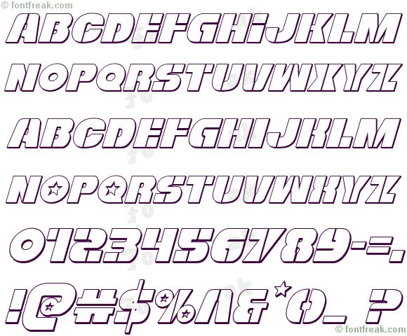 Freedom Fighter 3D Italic