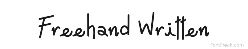 Freehand Written font preview