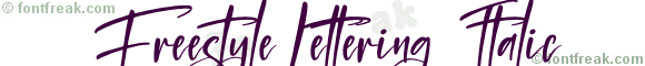 Freestyle Lettering Italic