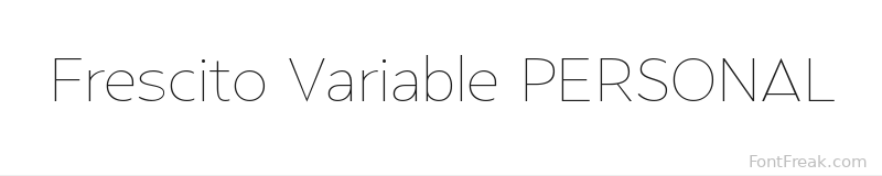 Frescito Variable PERSONAL font preview