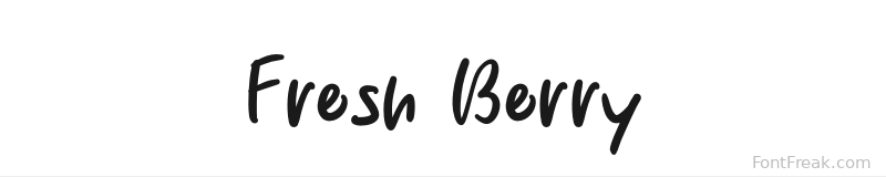 Fresh Berry font preview