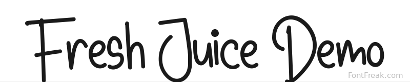 Fresh Juice Demo font preview