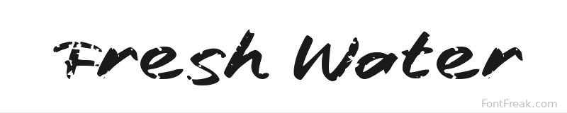Fresh Water font preview