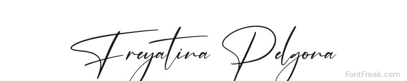 Freyatina Pelgona font preview