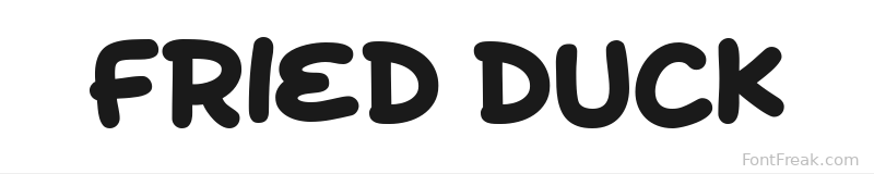 Fried Duck font preview
