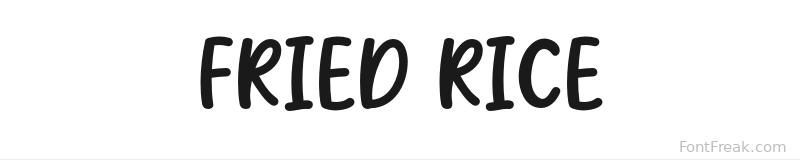 Fried Rice font preview