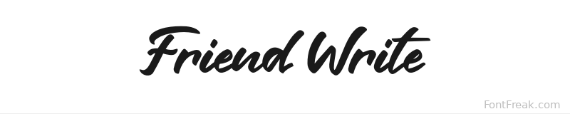 Friend Write font preview