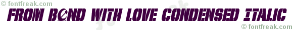 From BOND With Love Condensed Italic