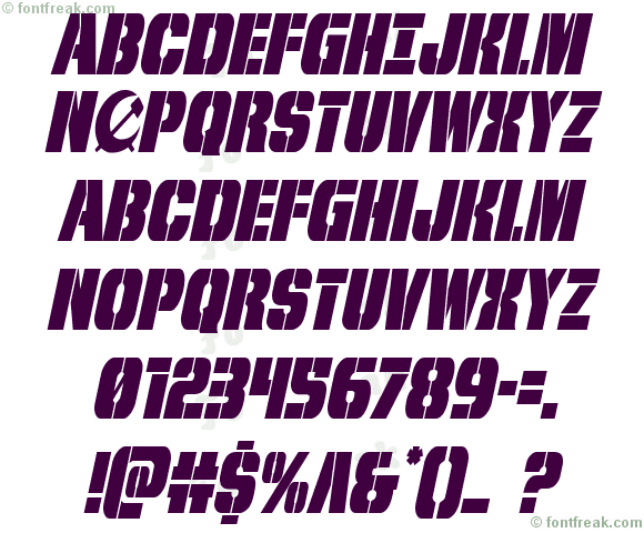 From BOND With Love Condensed Italic