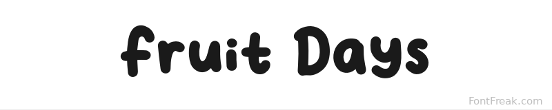 Fruit Days font preview