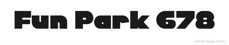 Fun Park 678 font preview