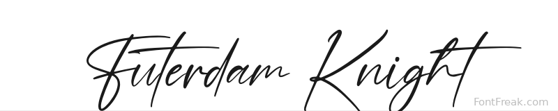 Futerdam Knight font preview