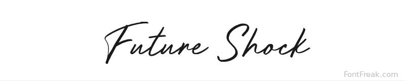 Future Shock font preview