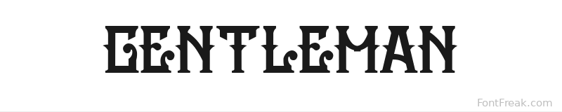 GENTLEMAN font preview