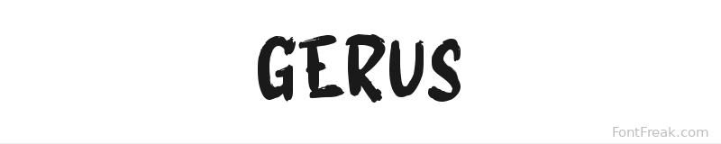 GERUS font preview