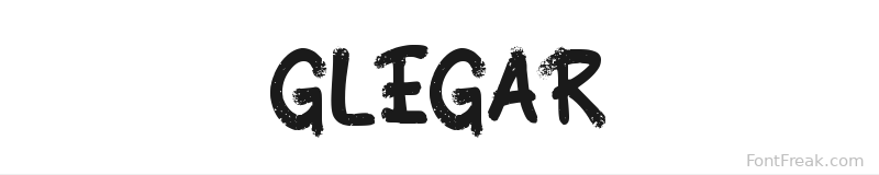 GLEGAR font preview