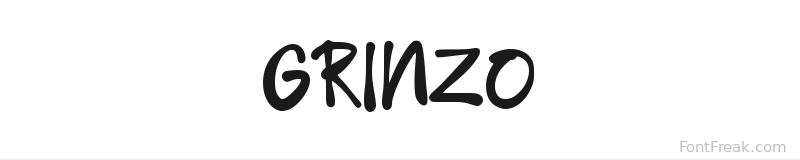 GRINZO font preview