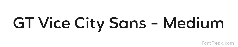 GT Vice City Sans - Medium font preview