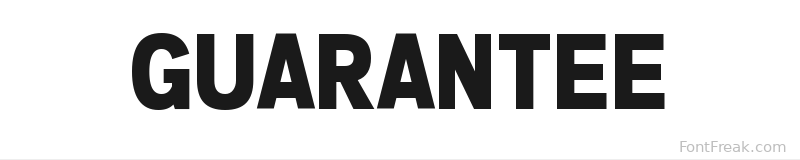 GUARANTEE font preview