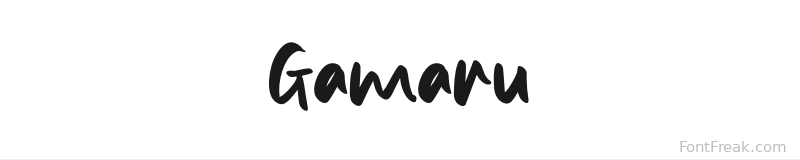 Gamaru font preview