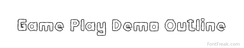 Game Play Demo Outline font preview