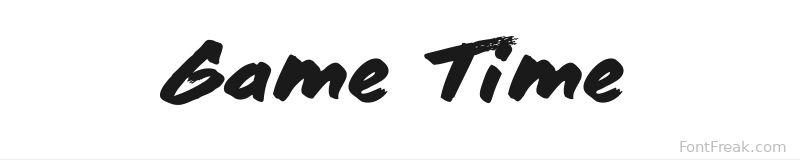 Game Time font preview