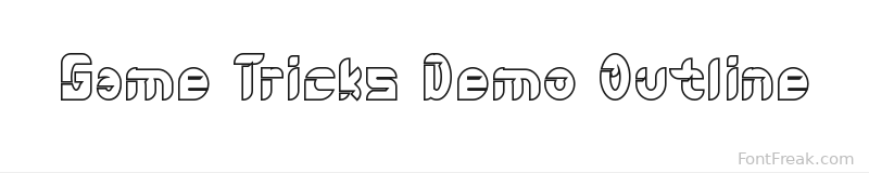 Game Tricks Demo Outline font preview