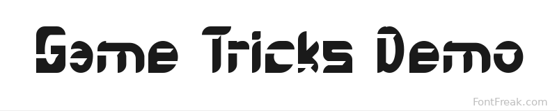 Game Tricks Demo font preview