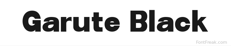 Garute Black font preview