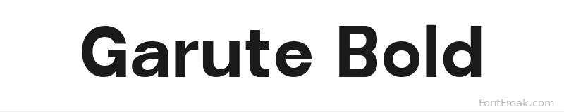 Garute Bold font preview