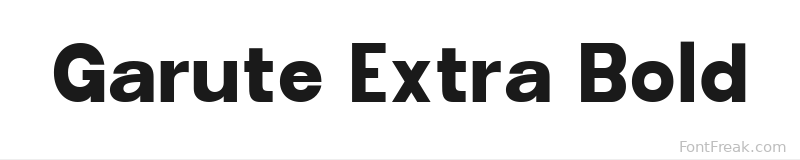 Garute Extra Bold font preview