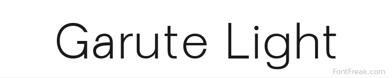 Garute Light font preview