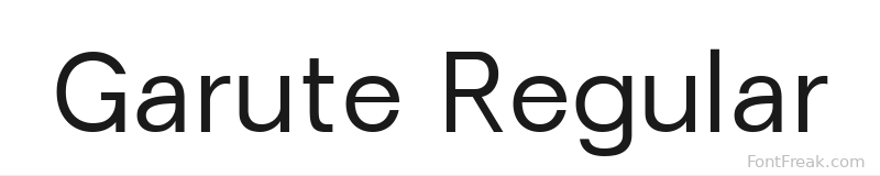 Garute Regular font preview