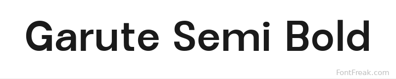 Garute Semi Bold font preview