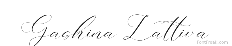 Gashina Lattiva font preview