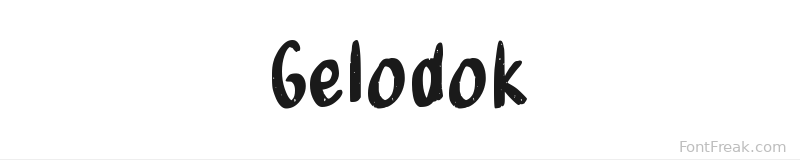 Gelodok font preview