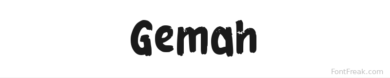 Gemah font preview