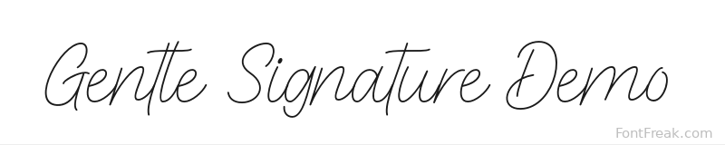 Gentle Signature Demo font preview
