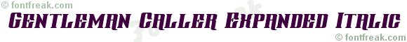 Gentleman Caller Expanded Italic