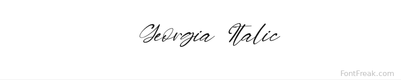 Georgia Italic font preview