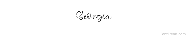 Georgia font preview