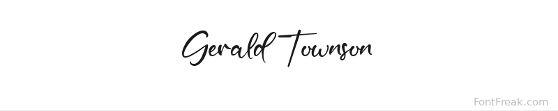 Gerald Townson font preview