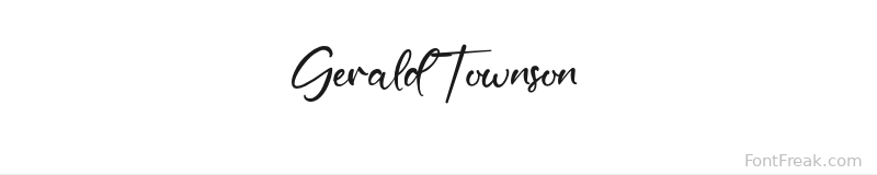 GeraldTownson font preview