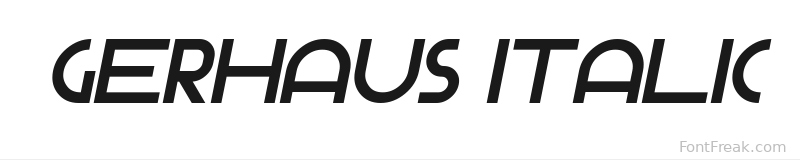 Gerhaus Italic font preview
