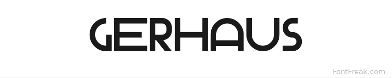Gerhaus font preview