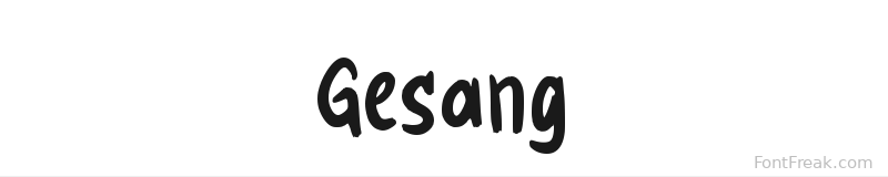 Gesang font preview
