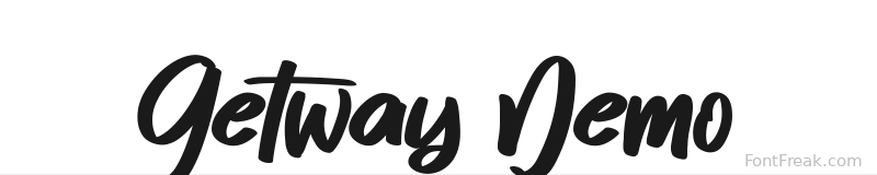 Getway Demo font preview